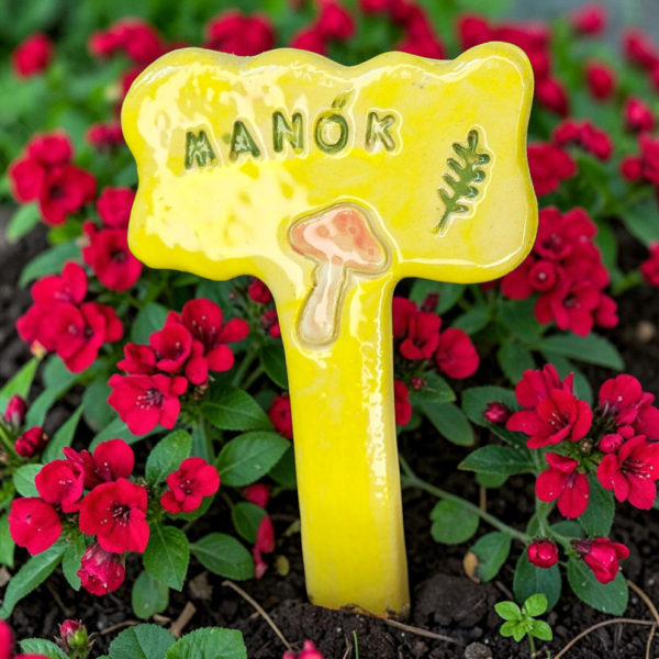 Manókert kerámia jelölő – fagyálló kerti dekoráció