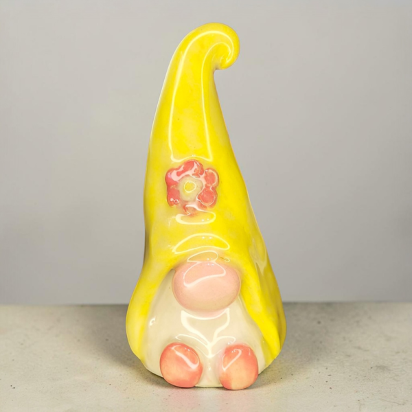 Kézzel készült fagyálló kerámia manó,kerti dekoráció