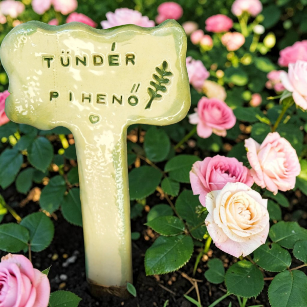 Tündérkert kerámia jelölő – fagyálló kerti dekoráció